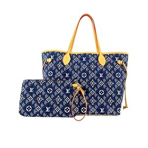 💙NWOT Louis Vuitton Monogram Jacquard Since 1854 Neverfull in Blue W/ Pouch!💙